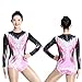 Zagitova Rhythmic Gymnastics Leotard for Girls Breathable Women Patchwork Competition Gymnastics Outfit with Rhinestones(Large)