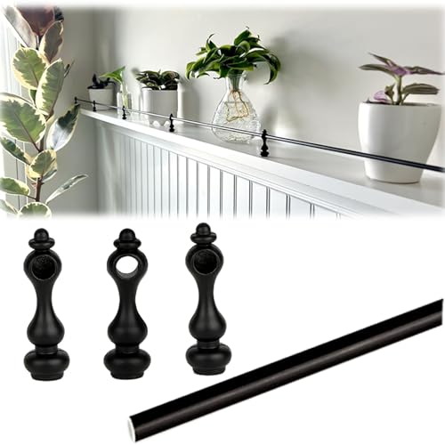 �I�K�[�h���[���Z�b�g �L���r�l�b�g�ƃJ�E���^�[�g�b�v�p��DIY�̋Ȃ��\�ȒI�K�[�h���[�� ? �p�Ȃ܂��͒����̃A���~�j�E�������S���[���A���t���l�W�ŃA�C�e���̊����h���܂�(Black,62in/158cm)