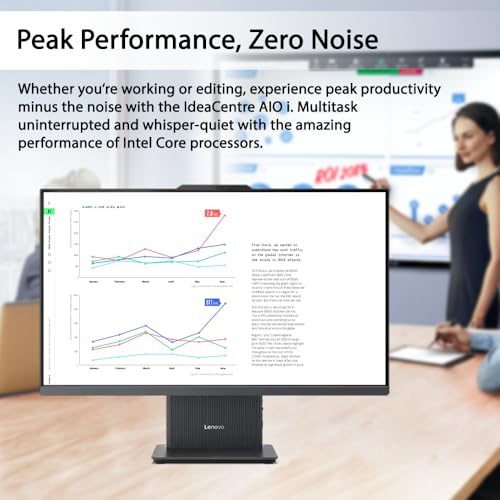 Image of Lenovo IdeaCentre I All-in-One Desktop, 16GB DDR5 RAM, 1TB SSD, Intel Core i7-13620H, 27 inch FHD Touchscreen 100Hz, Webcam, Wireless KB & Mouse, Windows 11 Home for Business Office
