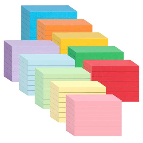 OWLKELA Karteikarten A8, 10 Farben, 1000pcs, Lernkarten, Vokabelkarten für Lernen, Notizen & Büroorganisation, Einfache Beschriftung, Kompakt & Tragbar, Bunte Karteikarten für Schule, Büro und Zuhause
