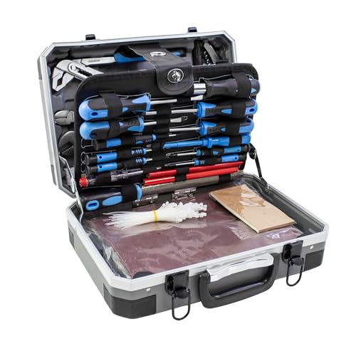 KARCHER Werkzeugkoffer 114-teiliges Tool-Set I Werkzeugset aus Chrom Vanadium & Karbonstahl mit Hammer, Schraubendreher, Steckschlüssel, Bitsatz uvm. I Praktischer Koffer für Werkzeug - 3