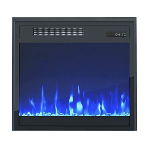 Meble Furniture & Rugs 20\" Electric Fireplace Recessed Wall Mounted Heater, 1500W/5100BTU (Black)