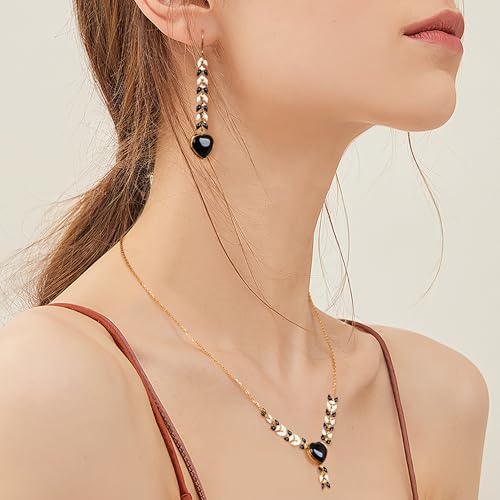 Montana West Wrangler Gold Western Y Necklace for Women Statement Boho 14K Black Agate Country Jewelry WNS-1059BK by Montana West - Image 3