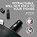 Flint Classic Black Retractable Mini Lint Roller with 90 Extra Sticky Sheets, Small and Portable Lint Roller, Ideal Pet Hair Remover, Travel Lint Rollers for pet Hair Extra Sticky