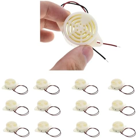12PCS Active Piezo Electronic Buzzerr DC3-24V Maximum 100dB Continous Sound SFM-27-L Cover