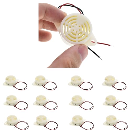 12PCS Active Piezo Electronic Buzzerr DC3-24V Maximum 100dB Intermittent Sound SFM-27-W