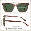 CARFIA Retro Acetate Polarized Sunglasses for Men UV400 Protection Driving Outdoor Anti-Glare Sun Glasses CA5354WS