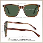CARFIA Retro Acetate Polarized Sunglasses for Men UV400 Protection Driving Outdoor Anti-Glare Sun Glasses CA5354WS - Image 4
