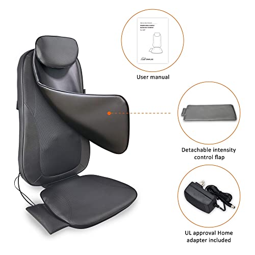 Snailax Shiatsu Massage Seat Cushion Foot Massager Bundle- 2D/3D 2-In-1 Modes Back Massager With Heat, Rolling Kneading Massage Chair Pad #TOP4