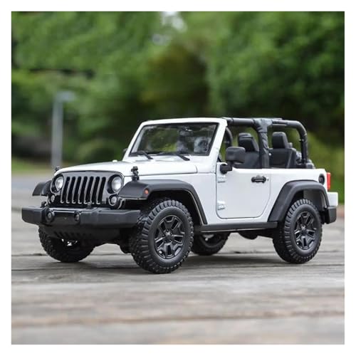 Image of ONAIC Diecast Model Car 1:18 For JEEP For Willys For Wrangler 2014 Static Die Cast Vehicles Collectible Model Car(White)