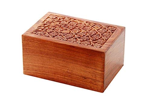 SOULURNS - Tree of Life Rosewood Wooden Urn for Human Ashes Adult, Wood Cremation Urns for Ashes, Pet Urn, Wooden Box, Funeral Urn Box, Large Size