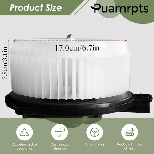 PUAMRPTS AC Heater Blower Motor Compatible with Acura and Honda Vehicles - RL 2005-2012, Accord 2003-2007, Odyssey Front 2005-2010 - Replace# 79310SDCA01, 75735, 700003 by PUAMRPTS - Image 7