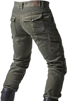 Motorbroek voor heren, motorjeans, ademend, premium kwaliteit, rechte