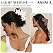 ANBALA Flower Hair Accessories: 4PCS Matte Plumeria Hair Claws, Strong Hold Clips for Women and Girls