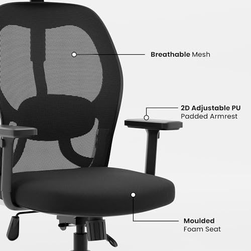 Green Soul New York Superb Office Chair, High Back Mesh Ergonomic Home Office Desk Chair with 2D Adjustable Armrests & Lumbar Support, Knee-Tilt... - Image 3