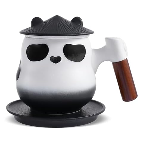 ZENS Cute Panda Tea Infuser Mug Set Cover