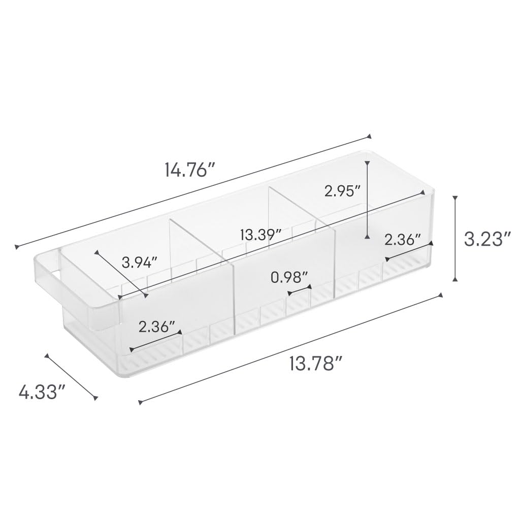 YAMAZAKI 5762 TOWER organizer na lodówkę z przegrodami, biały, żywica PS, minimalistyczny design