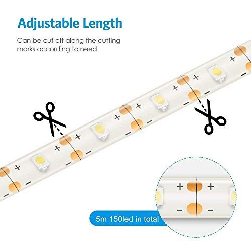 Agips 5M Rgb Solar Powered Led Light Strip 150 Leds 2835 Smd Outdoor Waterproof Ip65 Flexible Adjustable String Lights Ribon Tape Lamp #TOP4