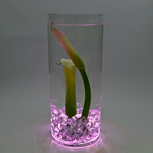 Image of KITOSUN Submersible LED Lights cr2032 Battery Powered Underwater Waterproof LED Tea Light Candles for Events Wedding Centerpieces Vase Floral Xmas Holidays Home Decor Lighting(Pack of 12) (Purple)