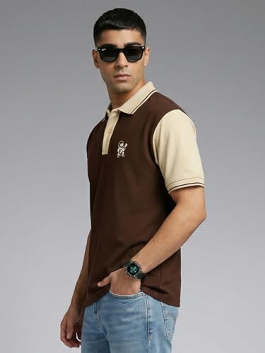 Image of Veirdo Men's Polo T-Shirt - Regular Fit Casual Half Sleeve Collar Tee, Stylish Solid Color Summer Wear, Comfortable Everyday Fashion Top (Sizes S-2XL)
