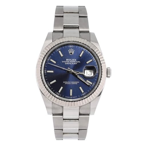 Rolex, Pre-Loved Oyster Perpetual Datejust Automatic Watch Stainless Steel and White Gold 41