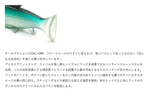 レイドジャパン(Raid Japan) OSAKANA SWIMMER (オサカナスイマー) 145 05.シッコクシャッド (OS05 SHIKKOKU SHAD) 5枚目