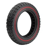 [MATERIAL DE GOMA SÓLIDA] Hecho de material de goma, este neumático sólido de 10 pulgadas está diseñado para mayor durabilidad y resistencia en diferentes superficies al conducir su scooter eléctrico profesional.