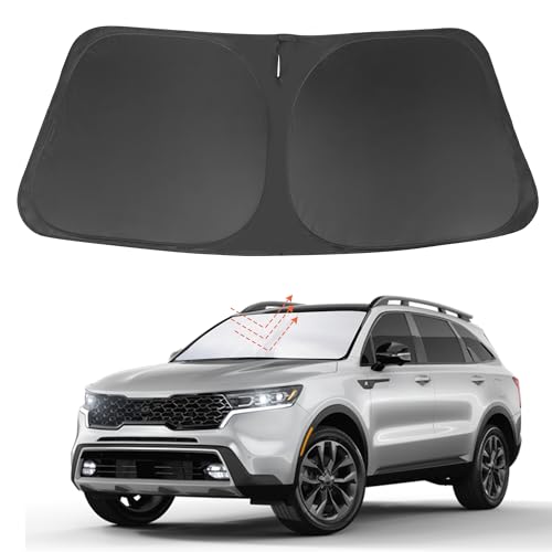 YYCKE Windshield Sun Shade Accessories Compatible with 2021-2024 2025 Sorento SUV for Kia Foldable...