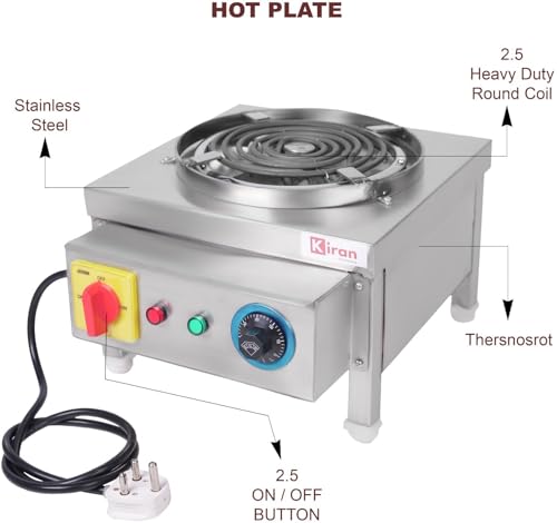 Image of G-Coil Induction Hot Plate 2500 Watt Stainless Steel Body for cooking