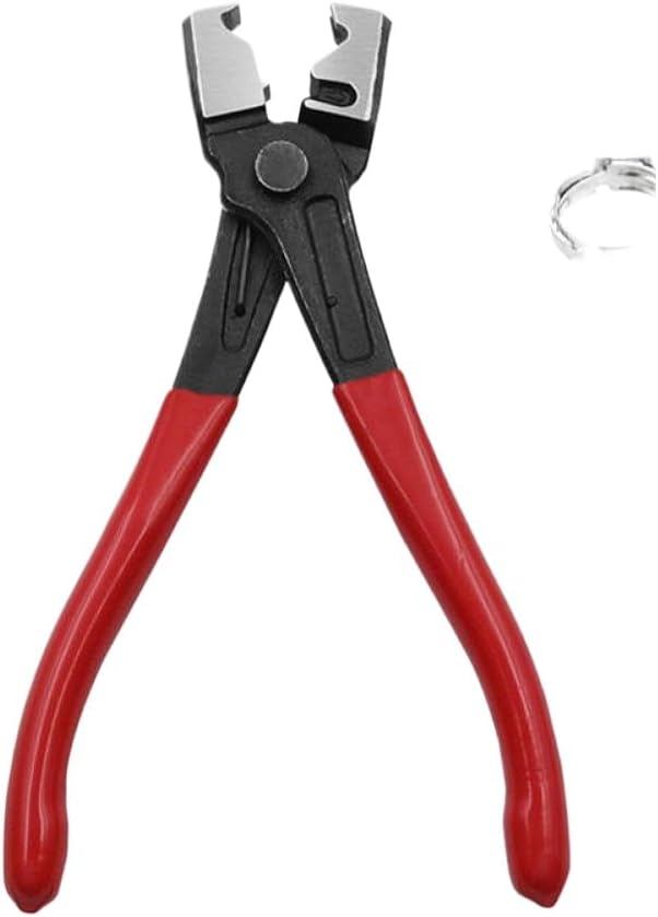 130pcs Single Ear Stepless Hose Clamps 7-21mm 304 Stainless Steel With 1PC Hose Clip Clamp Pliers Compatible With Automotive Motorcycle Parts(130pcs with plier)