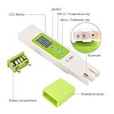 Cyfrowy tester wody TDS Meter, Cyfrowy miernik TDS/SG/zasolenia/temperatury/EC 5-w-1, Tester jakości wody, Miernik ppm o wysokiej dokładności do testowania wody pitnej, basenów i akwariów