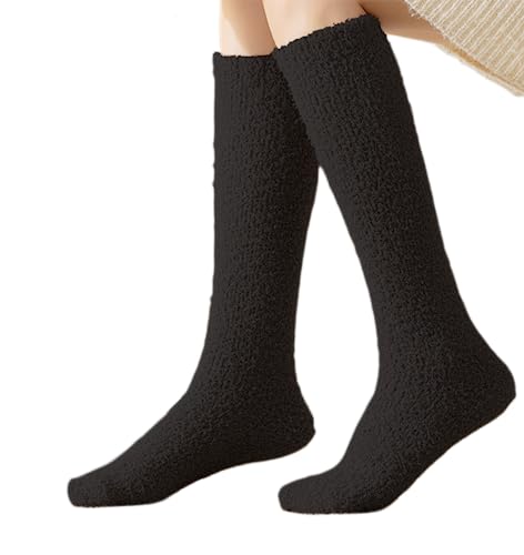 Fitu 850-3BLACK Women'S Long Soft Warm Fuzzy Socks 3-Pack Coral Velvet Cozy Fleece Slipper Socks thumb #4
