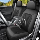 GIANT PANDA Fit Chevy Equinox Trax Malibu Blazer Trailblazer Traverse Tahoe Front Car Seat Cover, 3D Air Mesh Breathable Seat Protector, Black（2-Pack