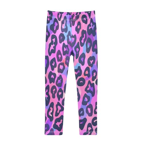 Bolaz Toddler Girls Leggings Printed Yoga Pants Leggings Pink Leopard Print for Kids