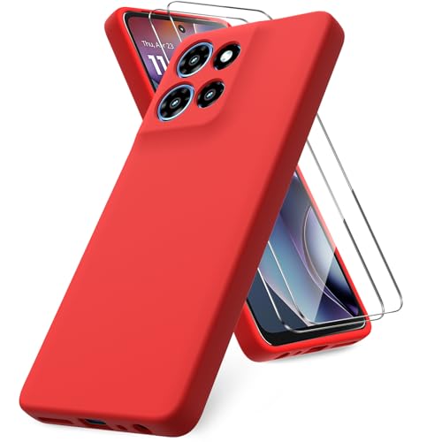 Coque Moto G 5G 2025 anti-choc et rayures avec film verre trempé silicone liquide