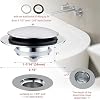 Amazon.com: Chrome Plated Universal Tub Dain Stopper, Hidrop Pop Up ...