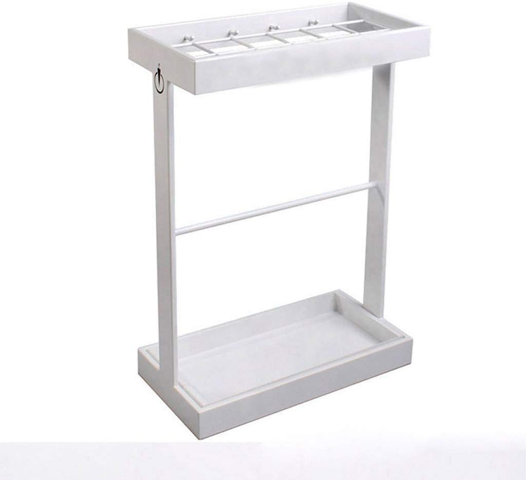 Support de parapluie en fer forgé blanc au design créatif et élégant pour grand hôtel