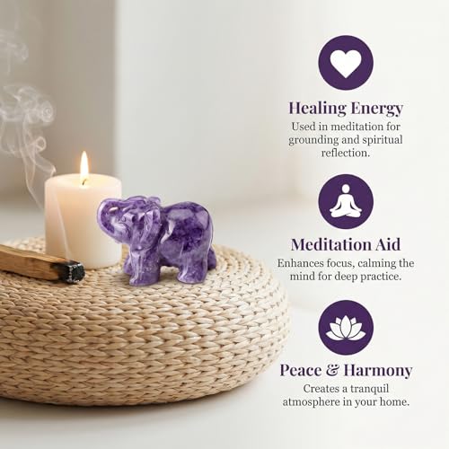 Naapesi 1.5 Zoll Kristall Elefantenfiguren, Healing Geschnitzte Elefanten Tier Figur Statue Ornament, Natürliche Handgeschnitzt Kristall Elefant Figuren, für Hauptdekoration Innenausstattung (Grün)