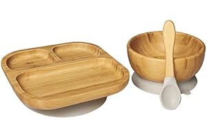 Bamboo Baby Dishes: Stay Put Toddler Plate for Easy Mealtimes