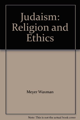 Judaism Religion and Ethics B000OKQWNA Book Cover