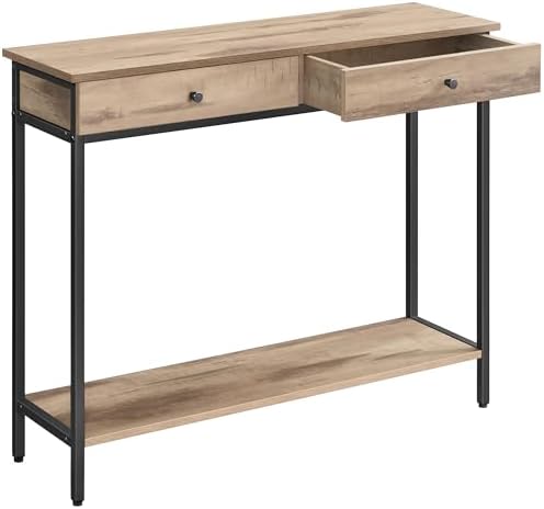 VASAGLE Table Console, Table d'Entrée, Bout de Canapé, avec 2 Tir...