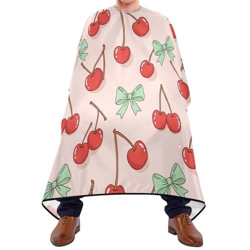 Capa impermeable para corte de cabello Red Cherry verde miniatura 1
