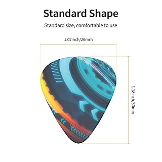 Guitar Picks Technology Future Circle Lot de 12 médiators abstraits pour guitare électrique, basse acoustique, cadeau avec boîte - Les Beatles, Paul McCartney, John Lennon, RIngo Starr, George Harrison Guitar Picks Technology Future Circle Lot de 12 médiators abstraits pour guitare électrique, basse acoustique, cadeau avec boîte – Image 5