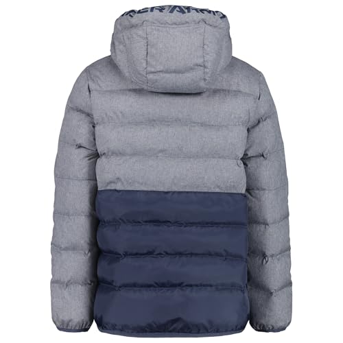 Under Armour Boys' Pronto Hooded Puffer Jacket, Lightweight & Water Repellent, Downpour Gray Block, 5