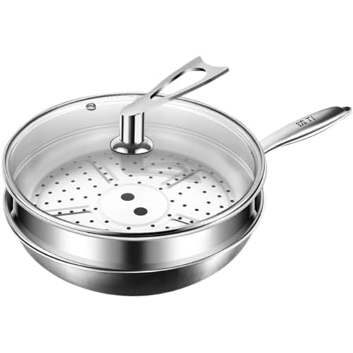 ドイツ製純チタンフライパンコーティングなしの鍋無毒・安全・高効率熱伝導・非粘着魚鱗模様フライパン合金家庭用は耐久性に優れ、5層複合底構造。軽量で持ち運びやすく、あらゆる熱源に対応。お手入れ簡単。炒め・揚げ・煮込み・蒸し調理に適し、家庭用キッチンやレストラン