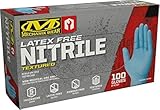 Mechanix Wear: 5 Mil Nitrile Disposable Gloves with High Dexterity, Latex Free, Powder Free, Nitrile Rubber Gloves, Textured Grip, 100 pack, Cleaning and Mechanic Work Gloves (Blue 5 mil, X-Large)