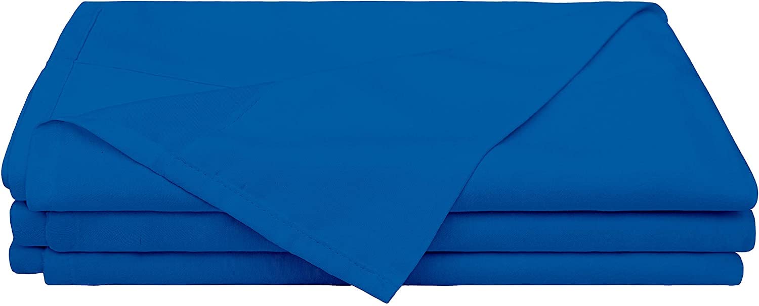 Pure Dreams Flat Sheet 100% Egyptian Cotton, 400 Thread Count, Premium Hotel Quality Ultra Soft Bedding | Luxury, Wrinkle Resistant Top Sheet-Royal Blue Solid, Single Size