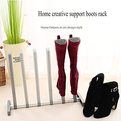 Support à bottes compact et durable, étagère pliable argentée gain de place