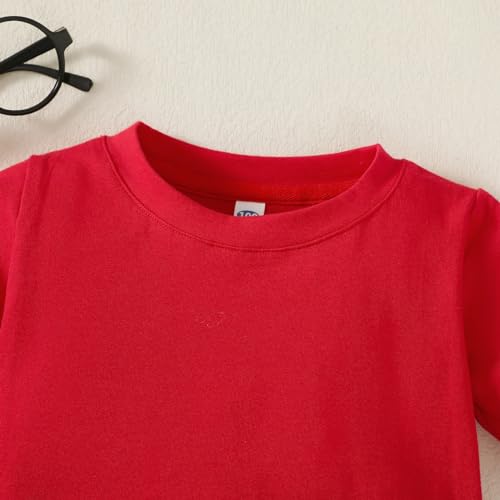 Magic Park 6M-14Y Baby Short Long Sleeve Tee Tops Toddler T-Shirt Kids Solid Color Shirts Boys Girls Casual Blouse3