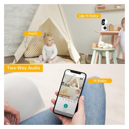 Caméra WiFi 4MP haute définition avec double écran et mini dôme PTZ